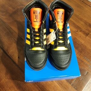 Adidas | Top Ten Hi (FZ5889) | Skate Shoes | Black & Yellow & Orange | M | 8.5